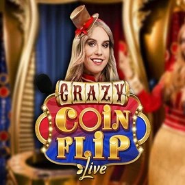 Crazy Coin Flip logo by Evolution at Boombet Casino